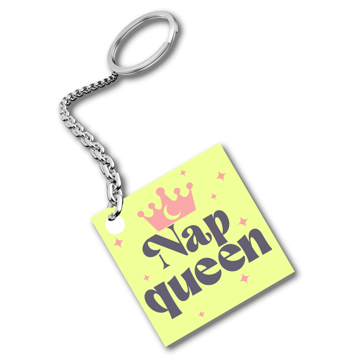 Nap queen Acrylic keychain- Square