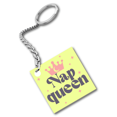 Nap queen Acrylic keychain- Square