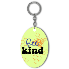 Bee kind Acrylic keychain- Oval
