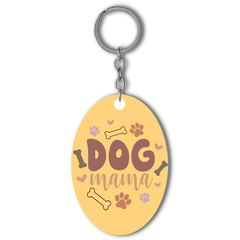 Dog mama Acrylic keychain- Oval