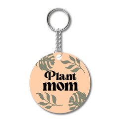 Plant mom Acrylic keychain-Round
