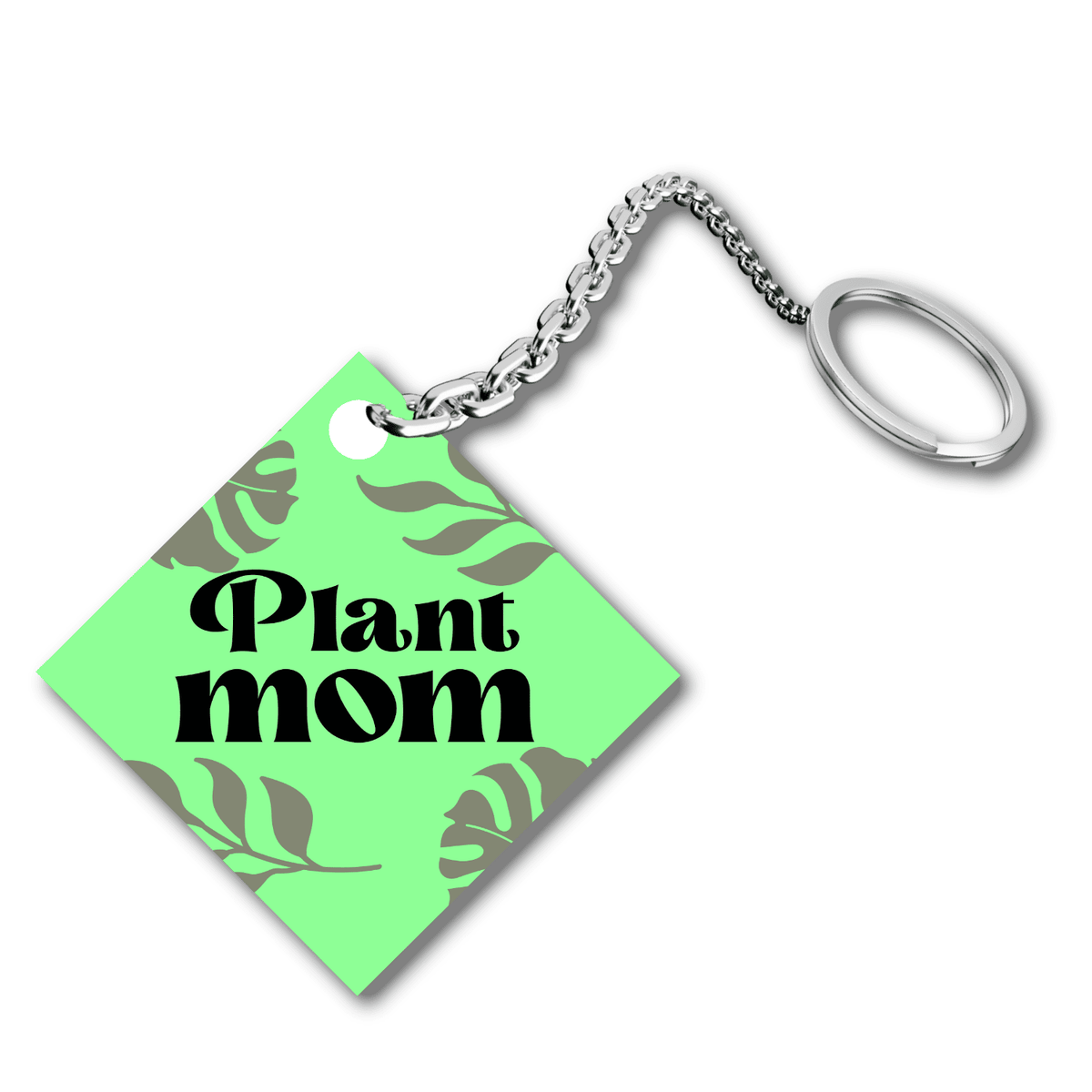 Plant mom Acrylic keychain- Square