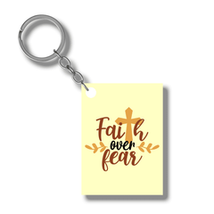 Faith over fear Acrylic keychain- Rectangle