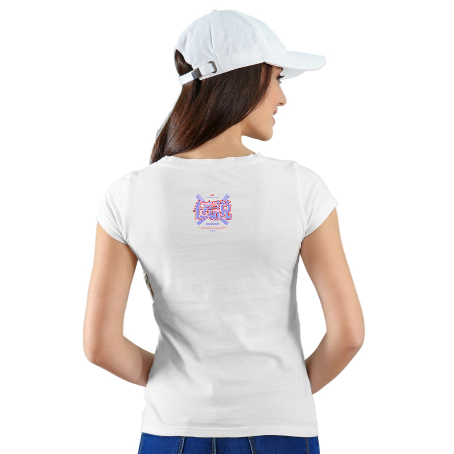 Samurai spirit Womens cotton printed T-shirt