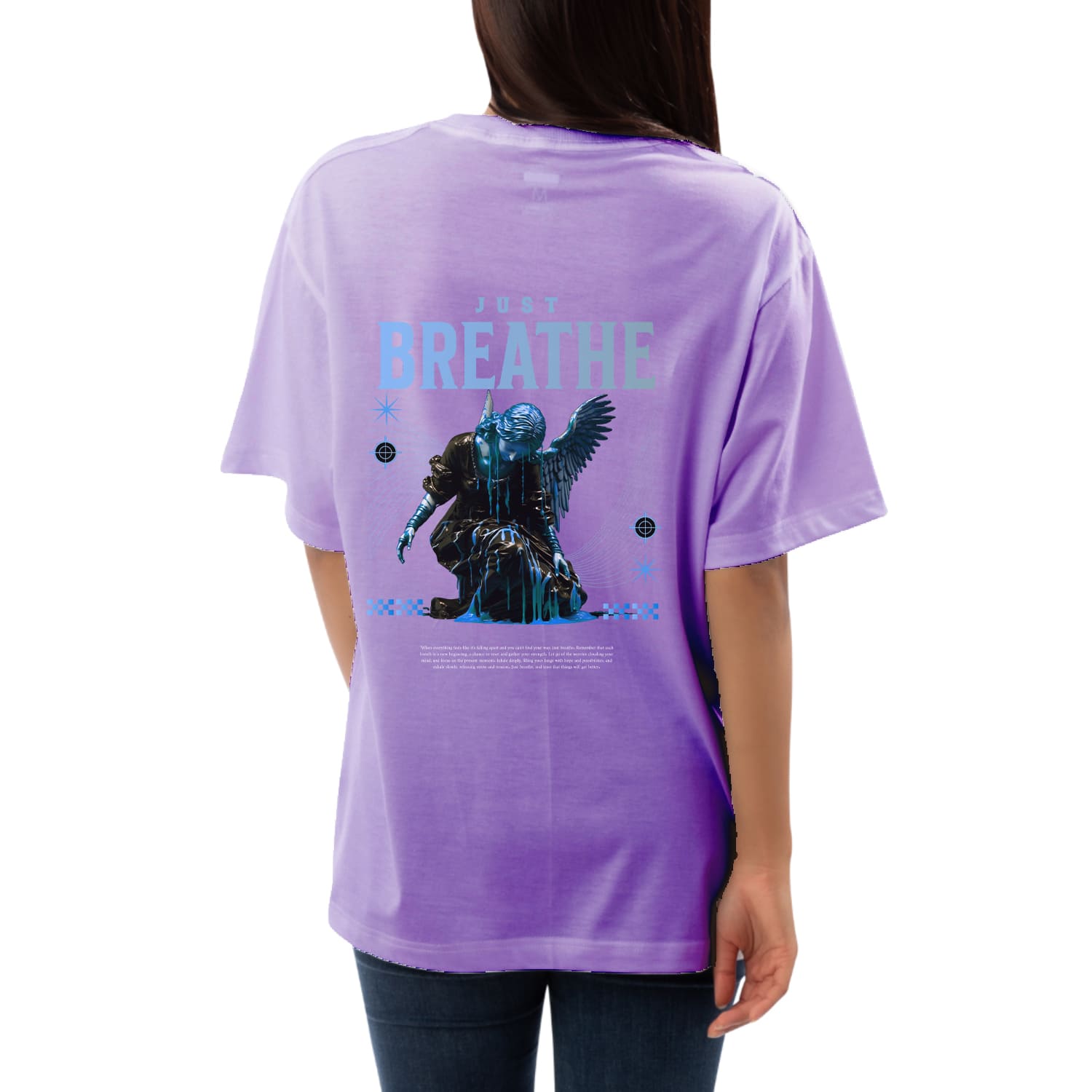 Just breath Womens Oversized T-shirt