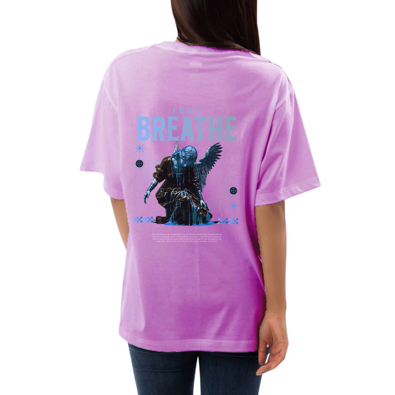 Just breath Womens Oversized T-shirt