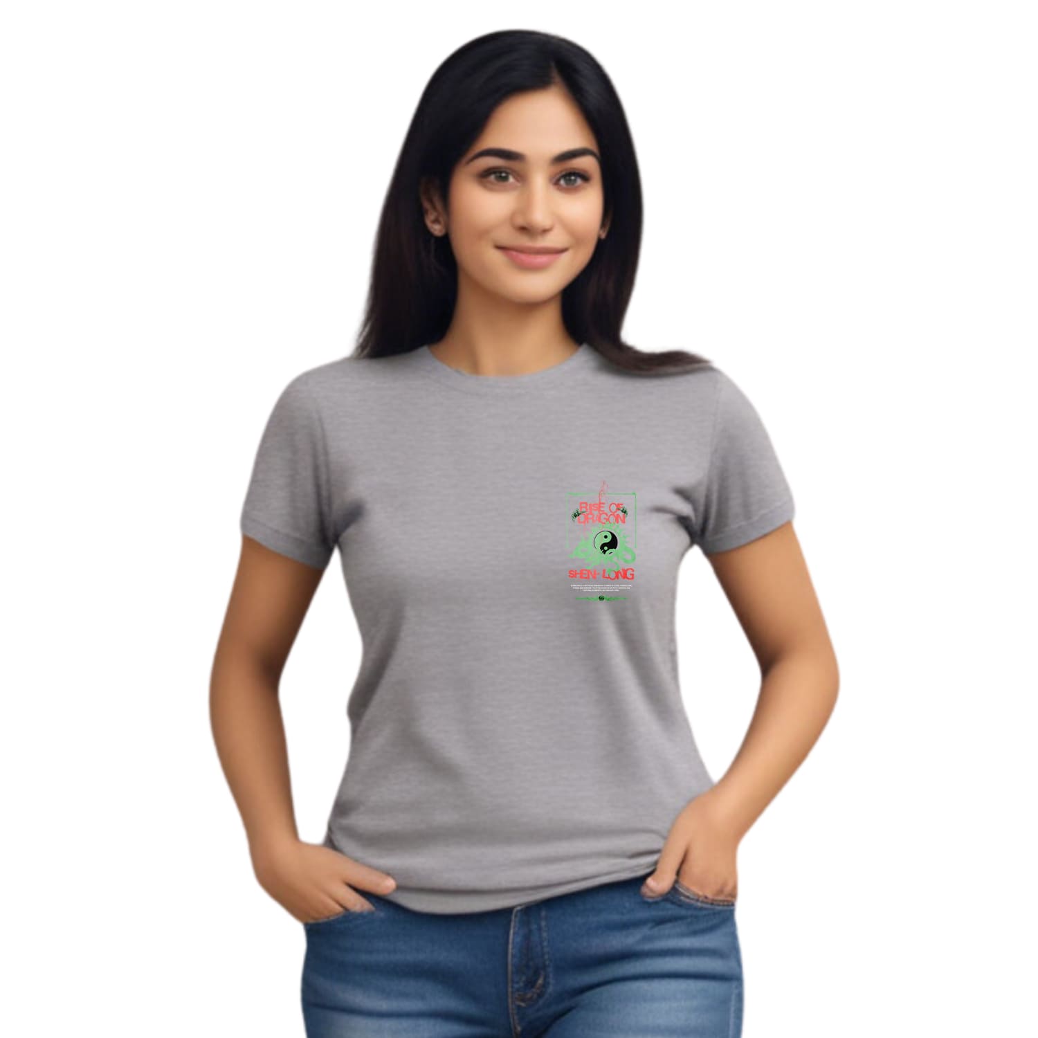 Rise of dragon Womens cotton printed T-shirt