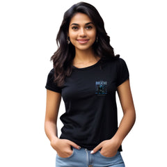 Just breath Womens cotton printed T-shirt