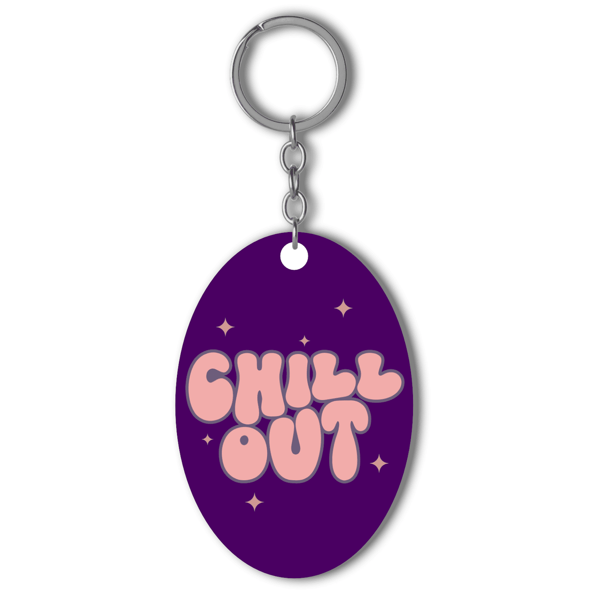 Chill out Acrylic keychain- Oval