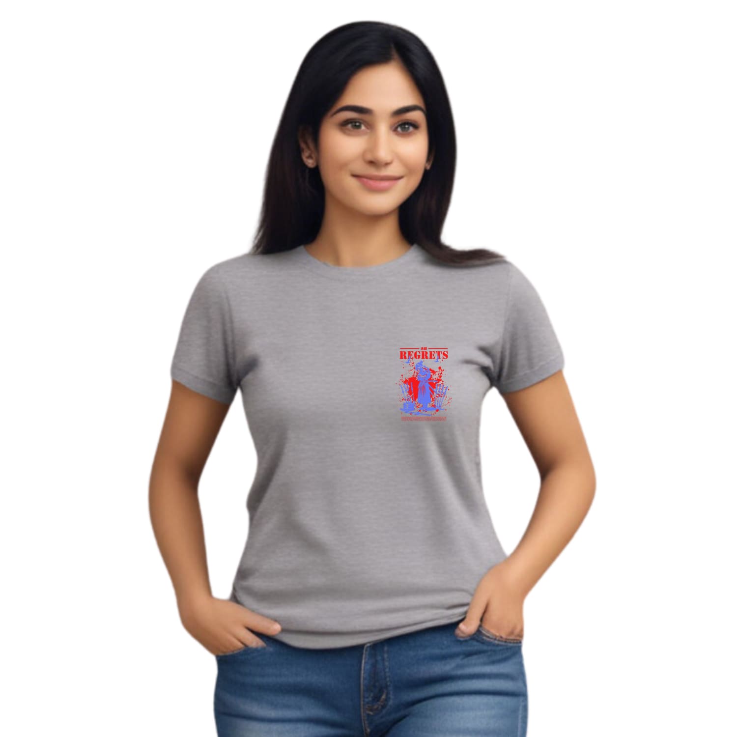 Regrets Womens cotton printed T-shirt