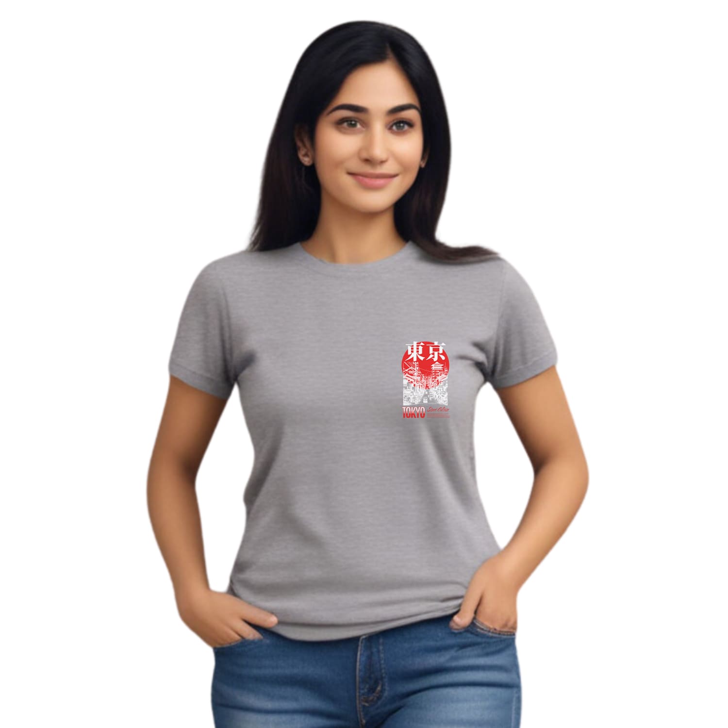 Tokyo Womens cotton printed T-shirt