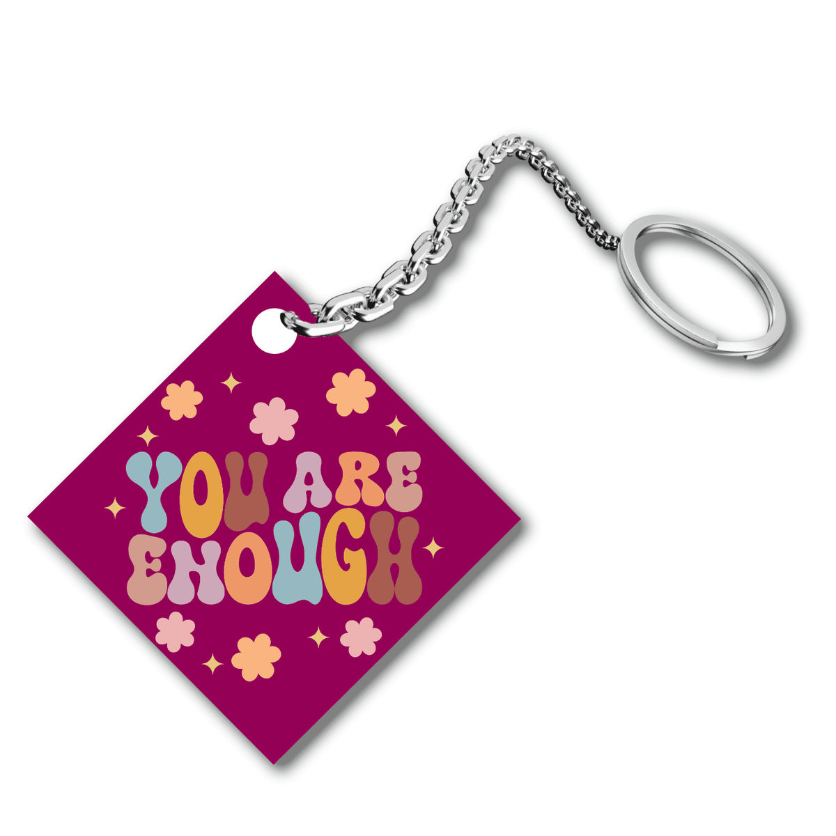You are enough Acrylic keychain- Square
