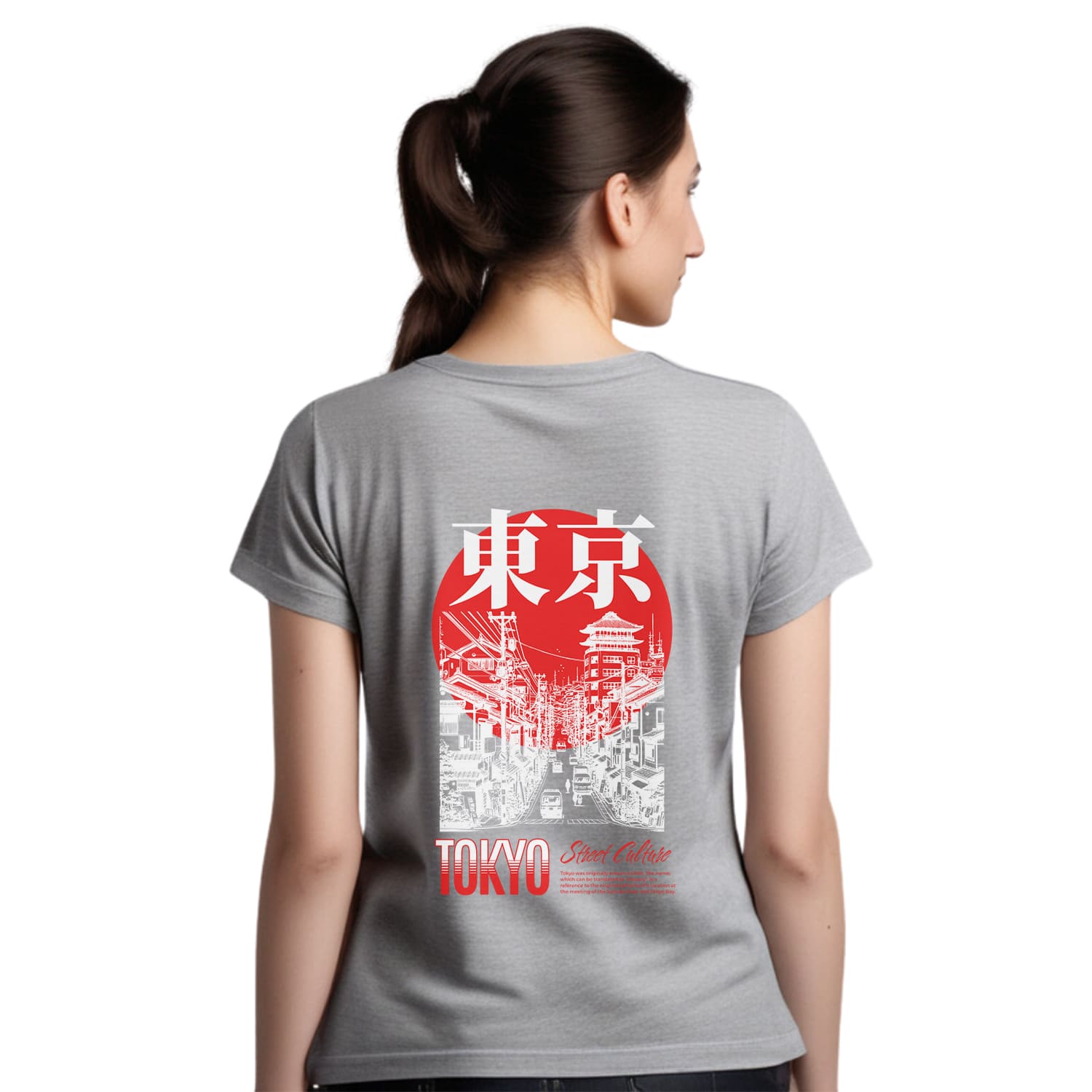 Tokyo Womens cotton printed T-shirt