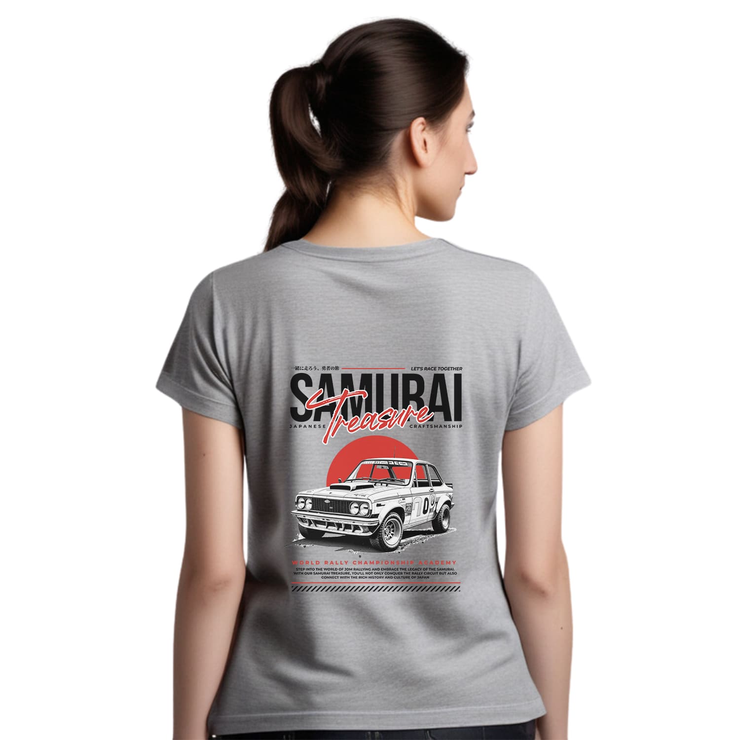 Samurai treasure Womens cotton printed T-shirt