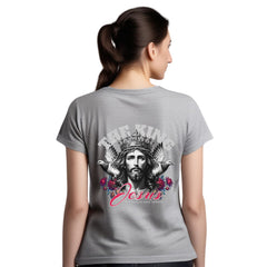 The king Womens cotton printed T-shirt
