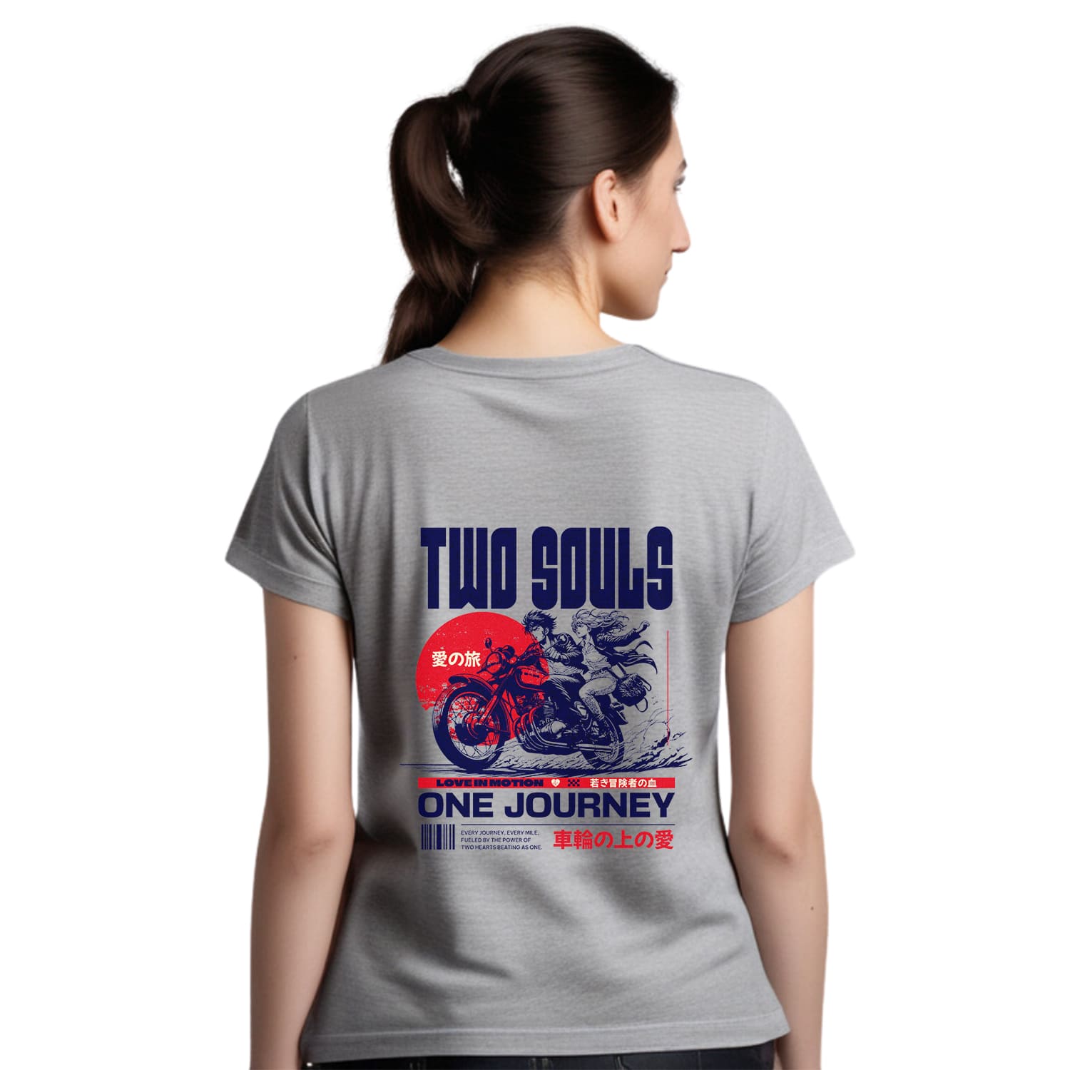 Two souls  Womens cotton printed T-shirt