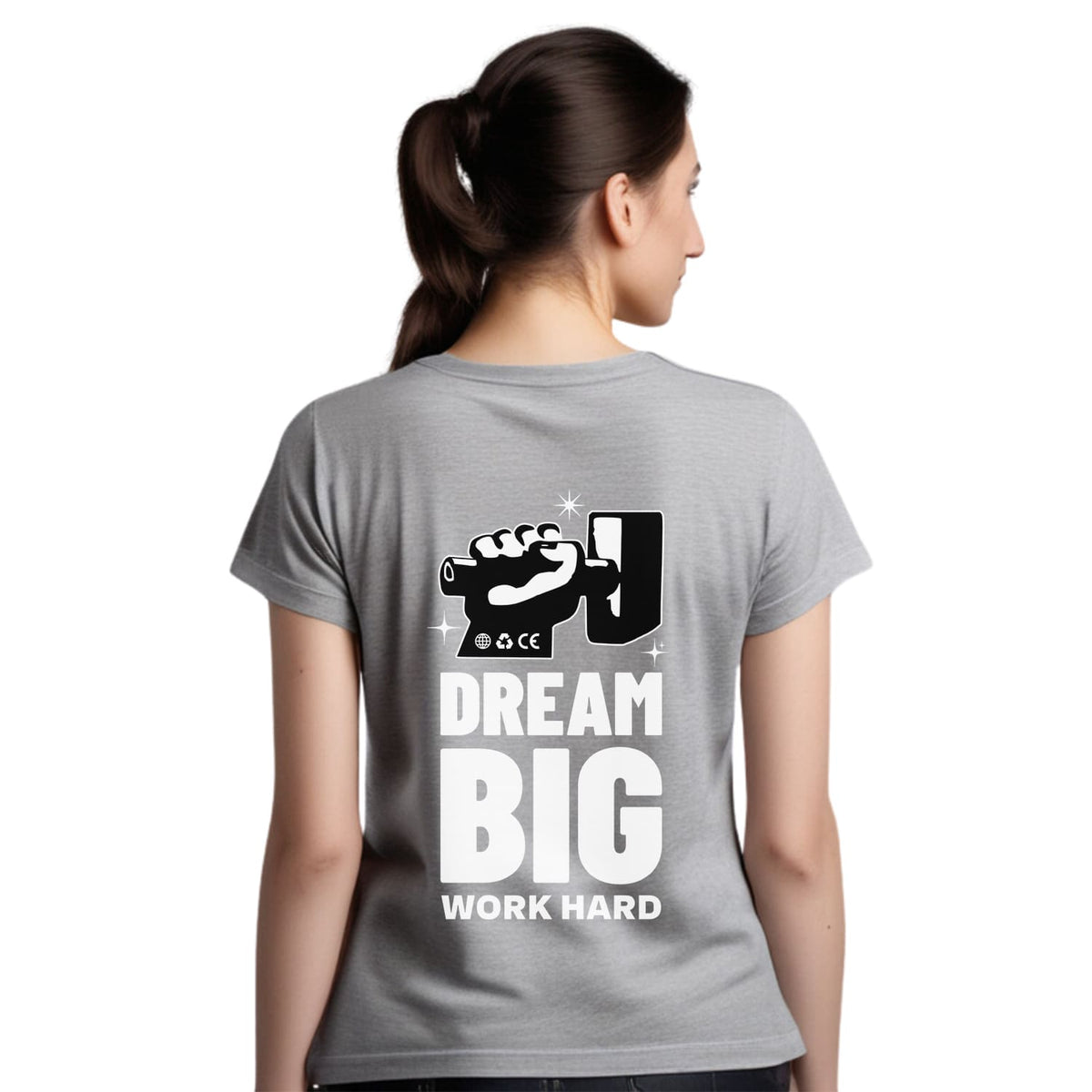 Dream big Womens cotton printed T-shirt