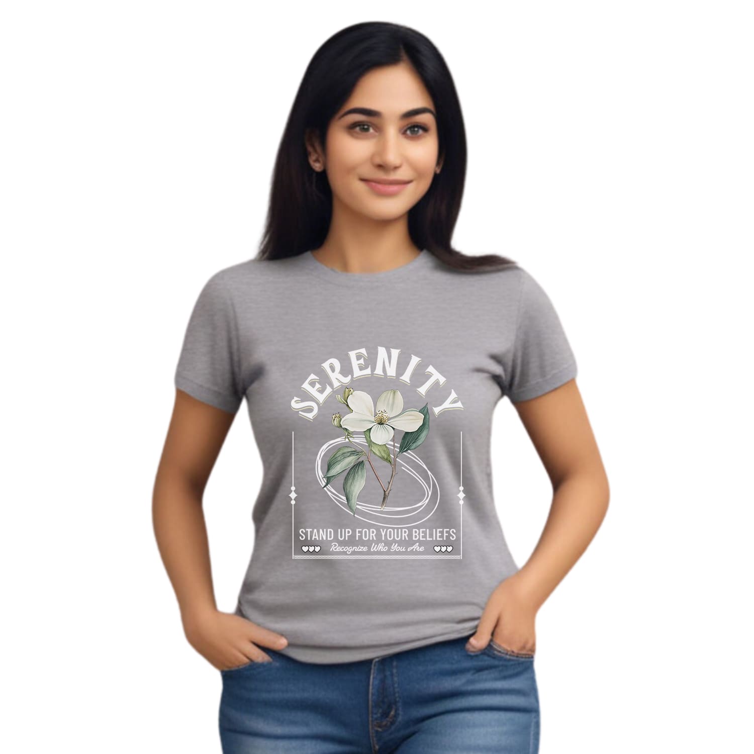 Serenity Womens cotton printed T-shirt