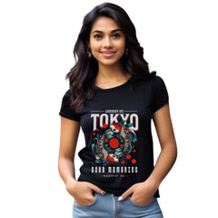 Tokyo good memories Womens cotton printed T-shirt