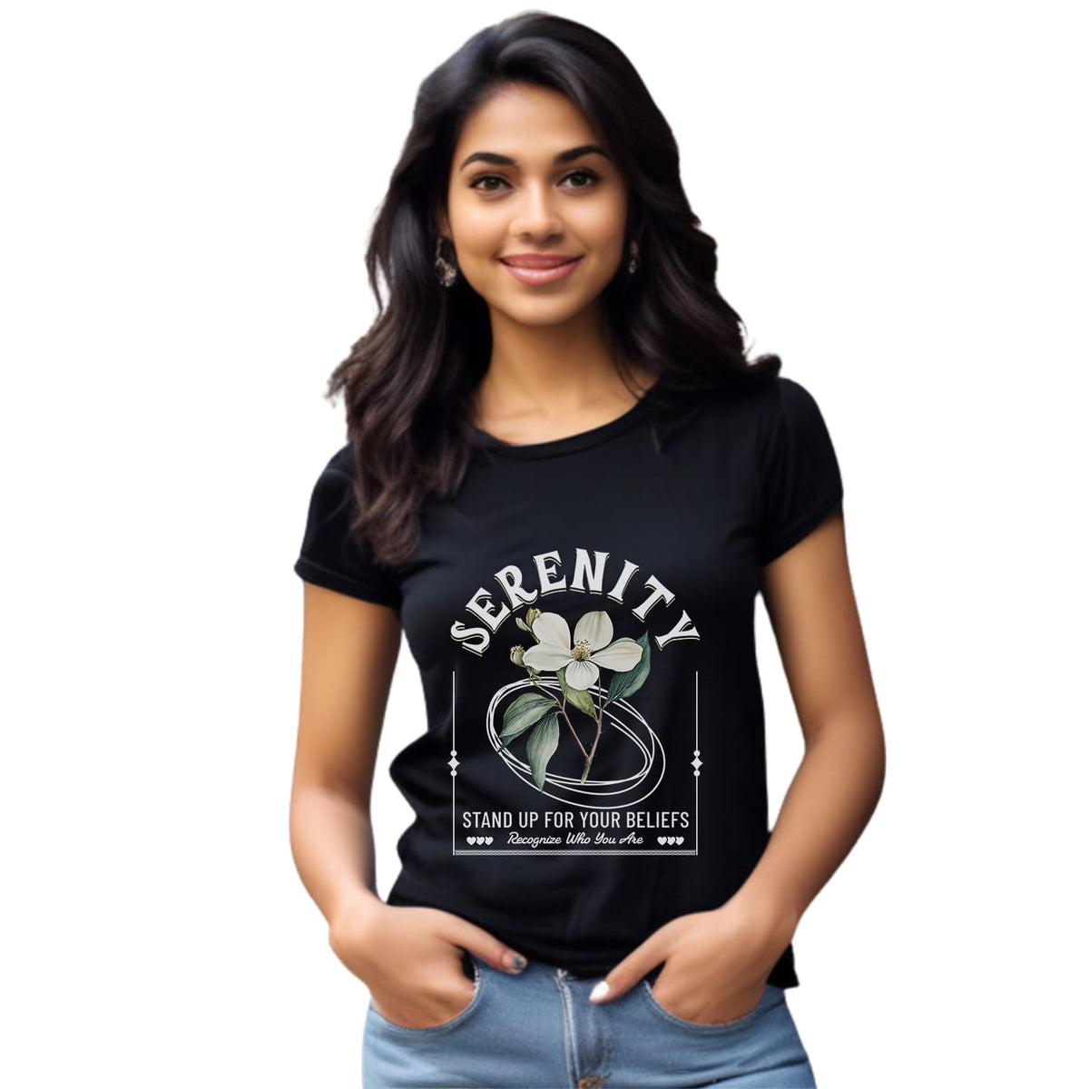 Serenity Womens cotton printed T-shirt