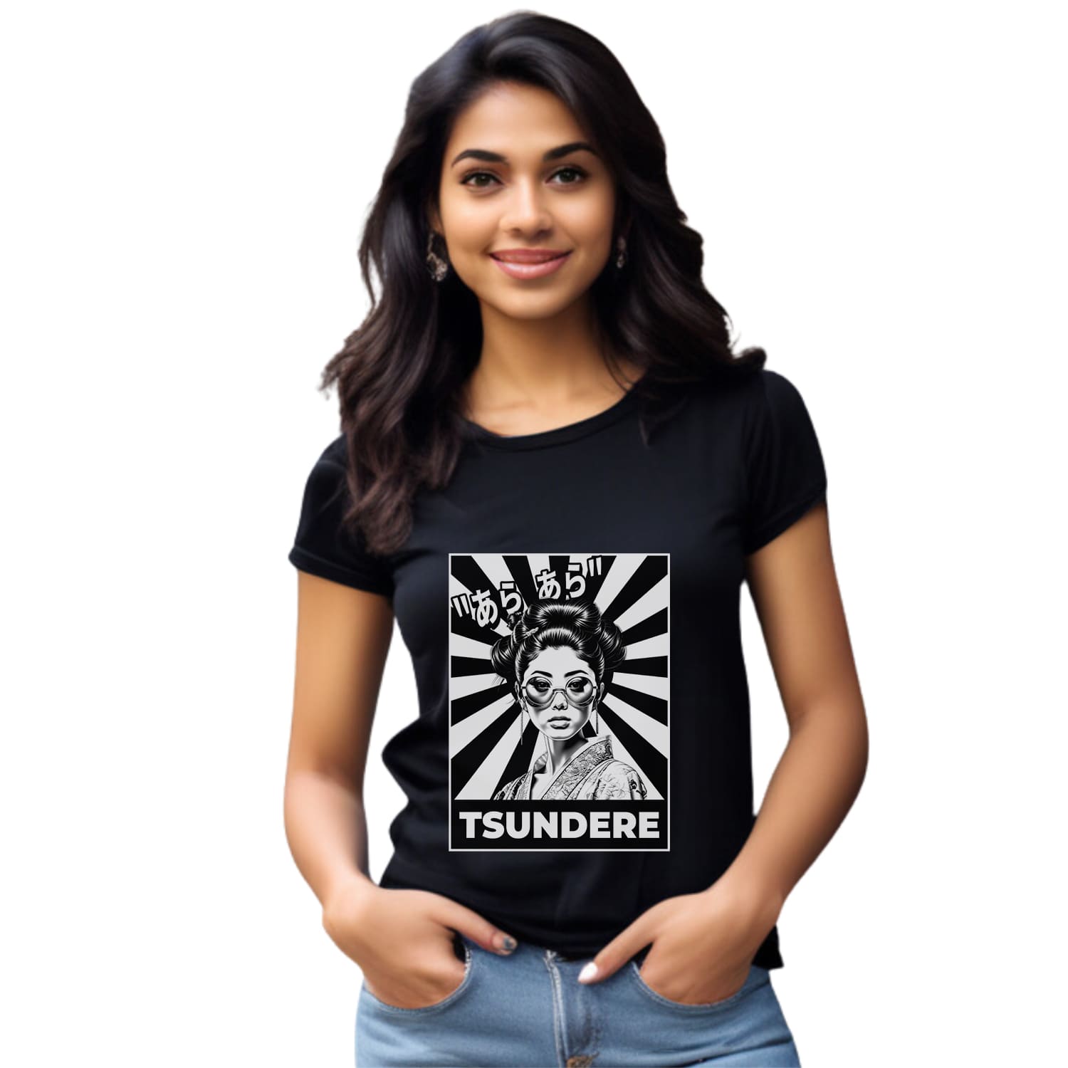 Tsundere Womens cotton printed T-shirt
