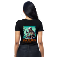 Old music Womens cotton printed T-shirt