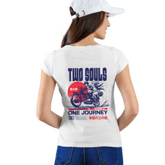 Two souls  Womens cotton printed T-shirt