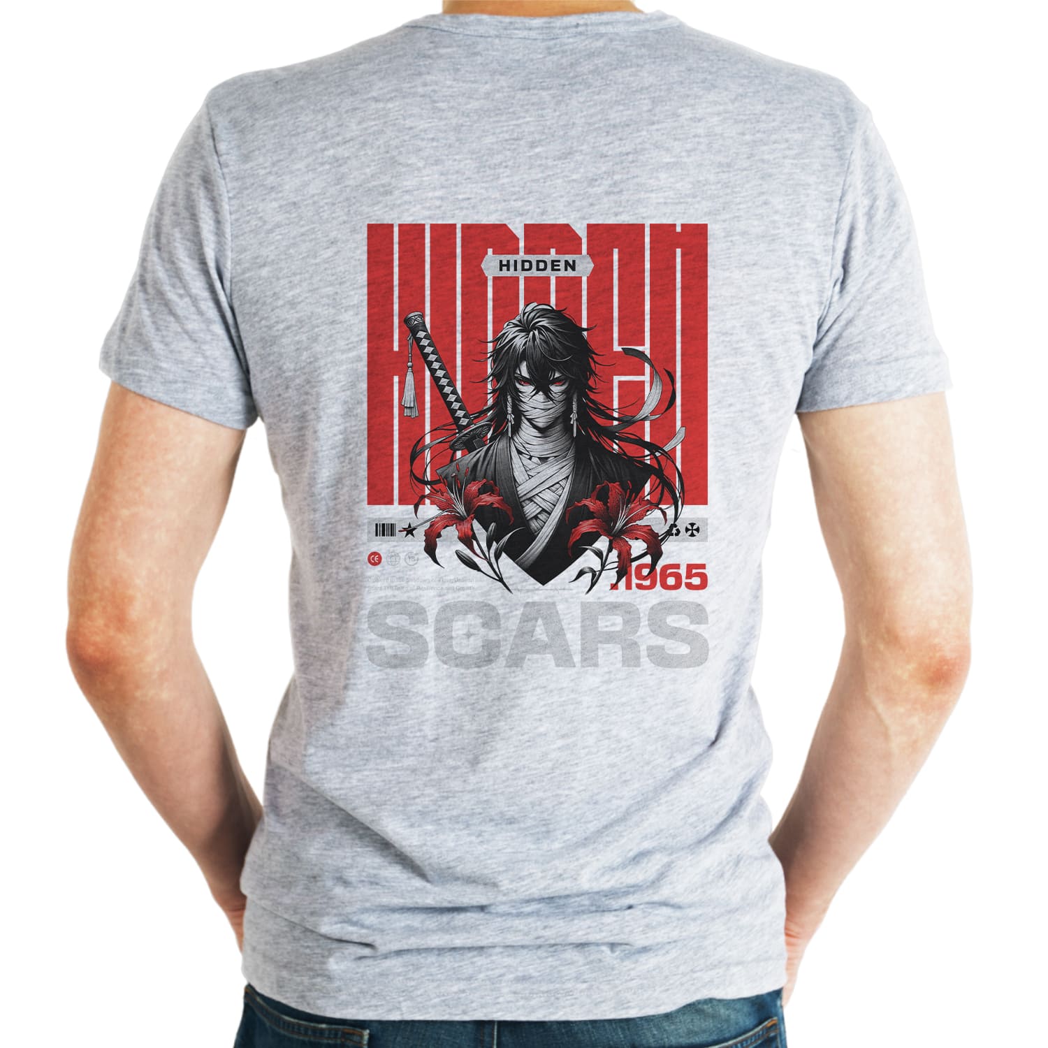 Scars Mens cotton printed T-shirt