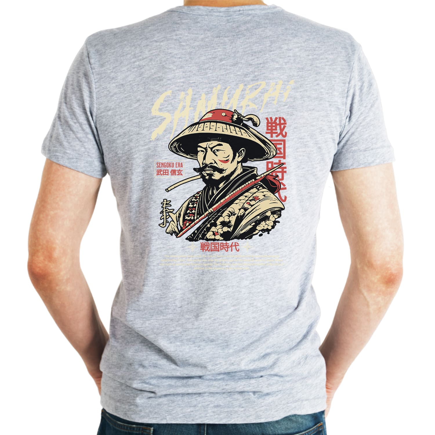 Samurai Mens cotton printed T-shirt