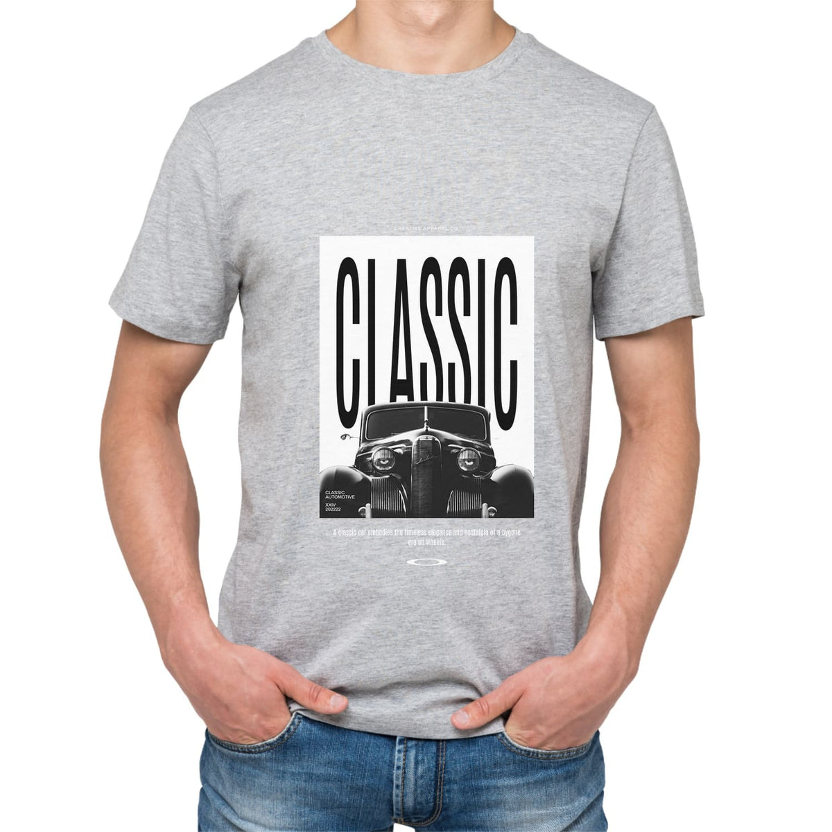 Classic Mens cotton printed T-shirt