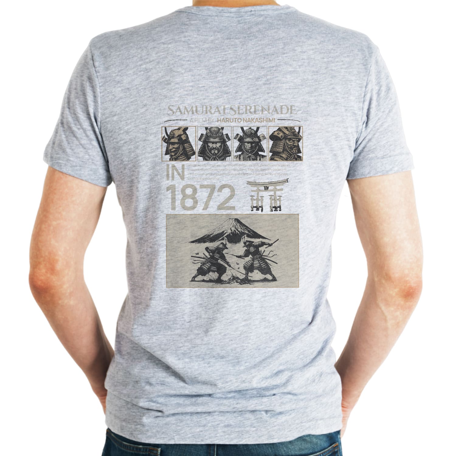 Samurai serenade Mens cotton printed T-shirt