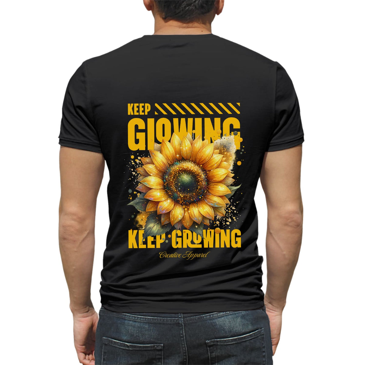 Keep glowing Mens cotton printed T-shirt