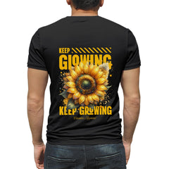 Keep glowing Mens cotton printed T-shirt
