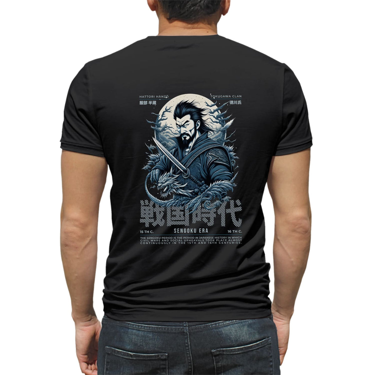 Sengoku era Mens cotton printed T-shirt