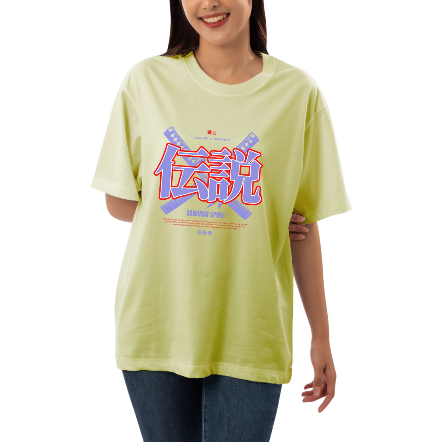 Samurai spirit Womens Oversized T-shirt