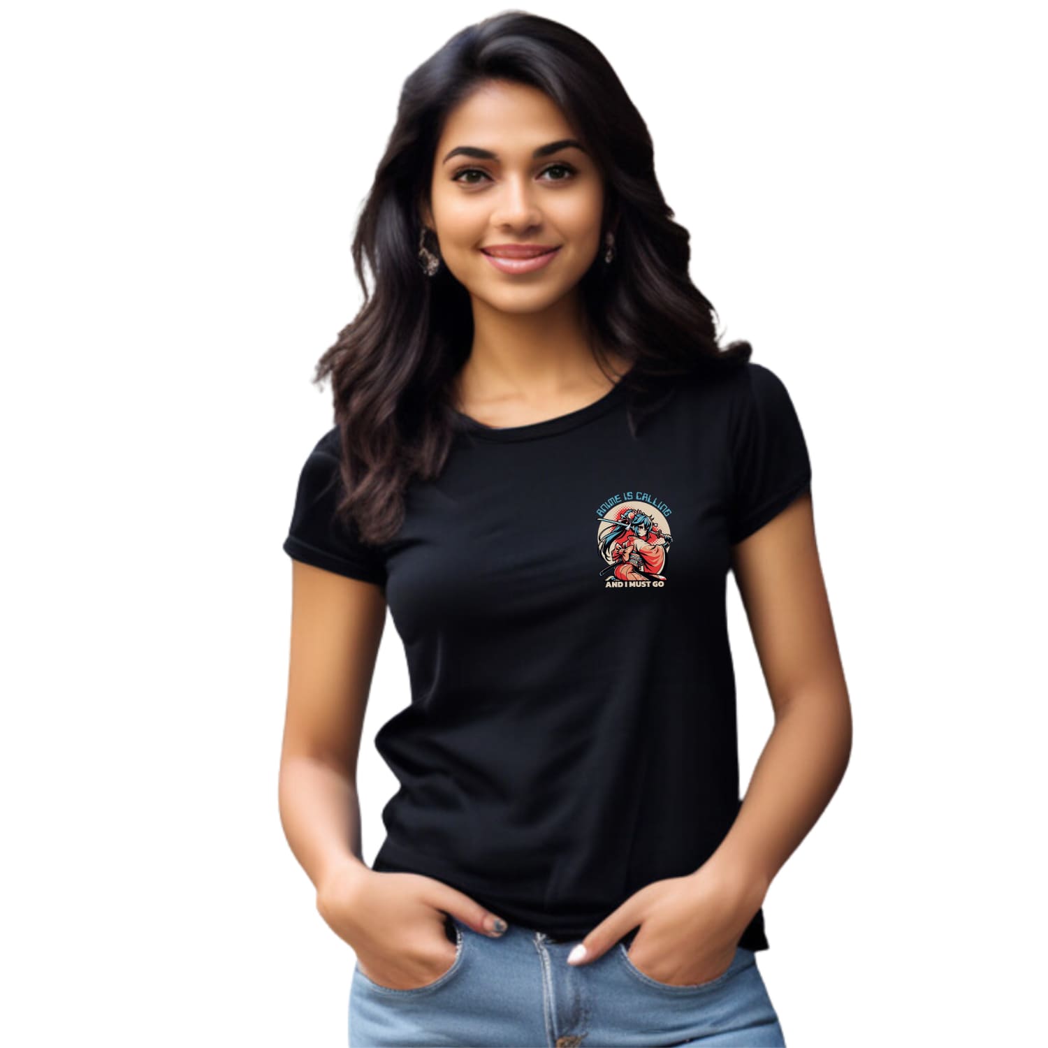Anime is calling Womens cotton printed T-shirt
