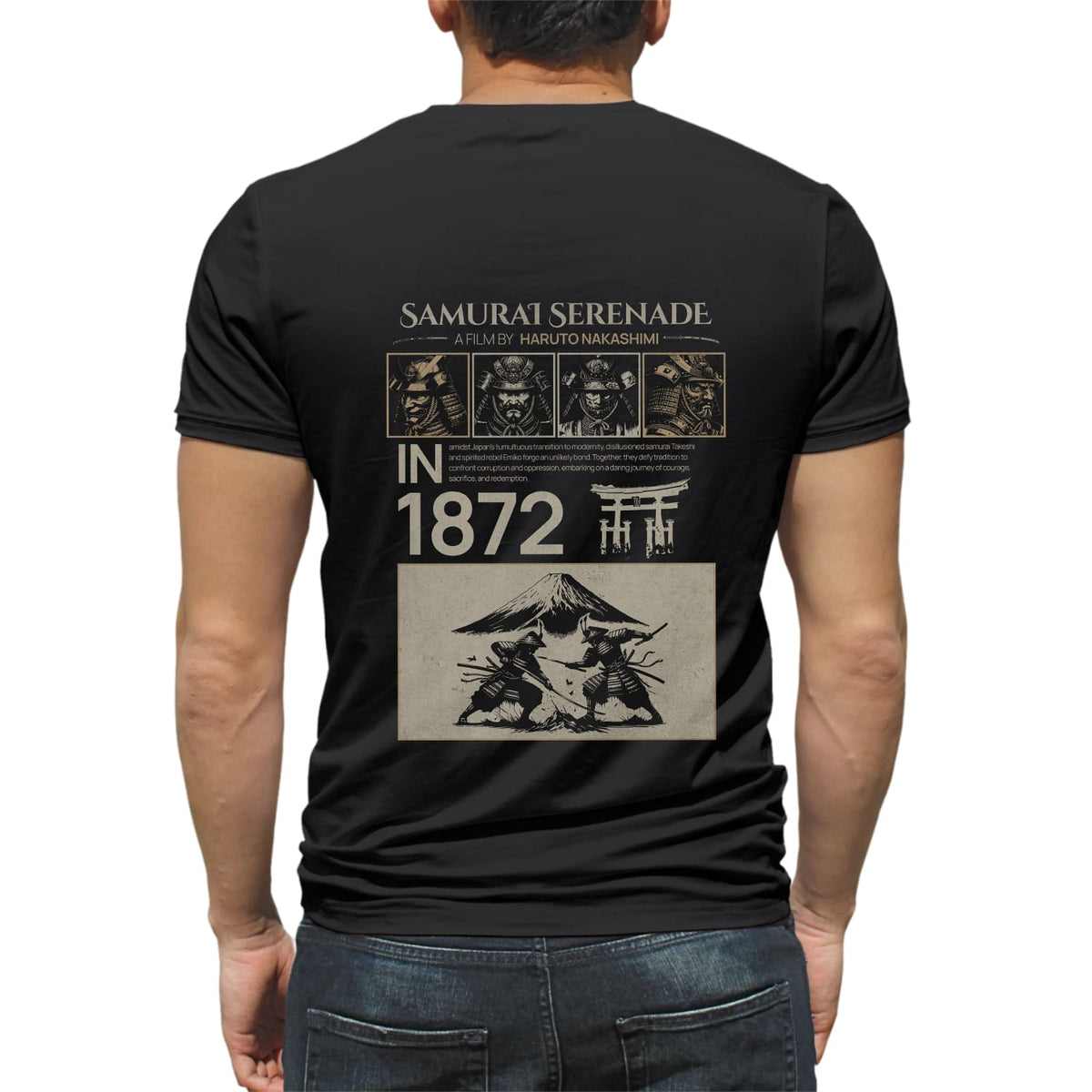 Samurai serenade Mens cotton printed T-shirt