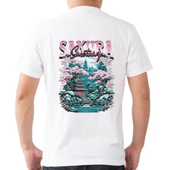 Sakura  Mens cotton printed T-shirt