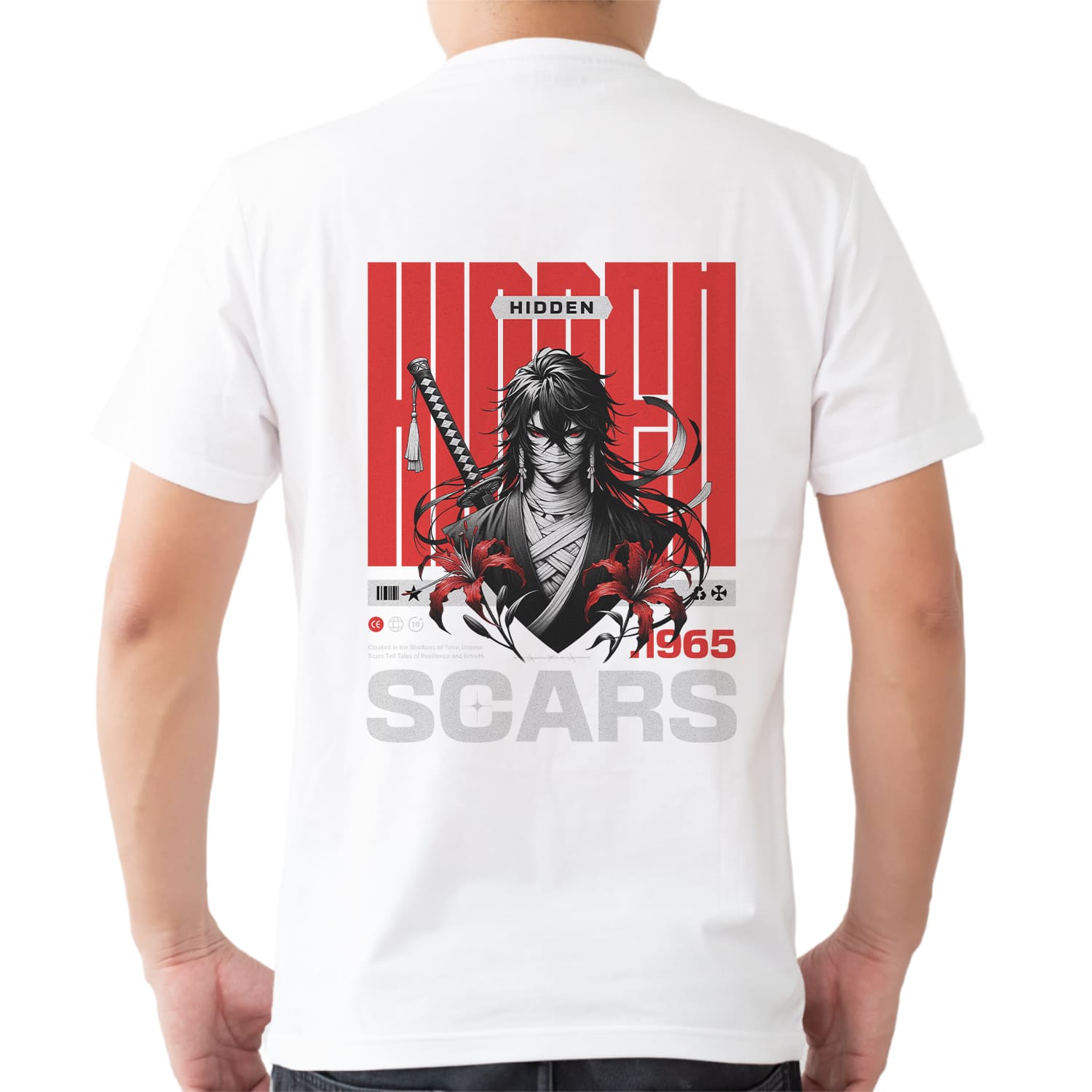 Scars Mens cotton printed T-shirt