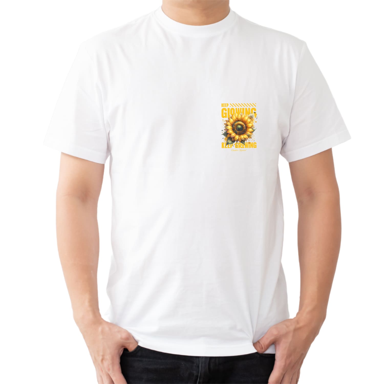 Keep glowing Mens cotton printed T-shirt