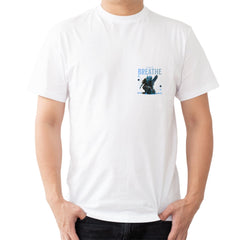 Just breath Mens cotton printed T-shirt