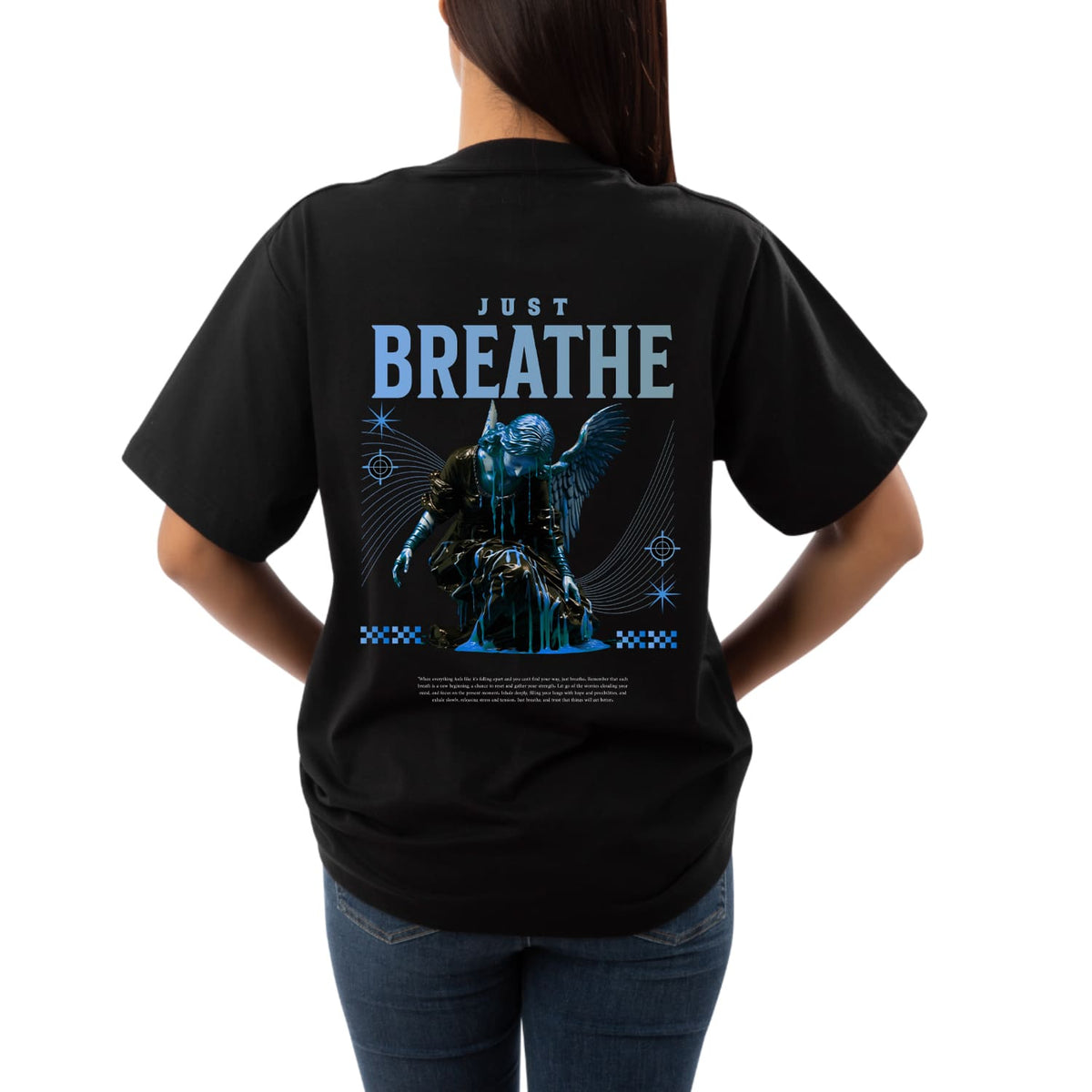 Just breath Womens Oversized T-shirt