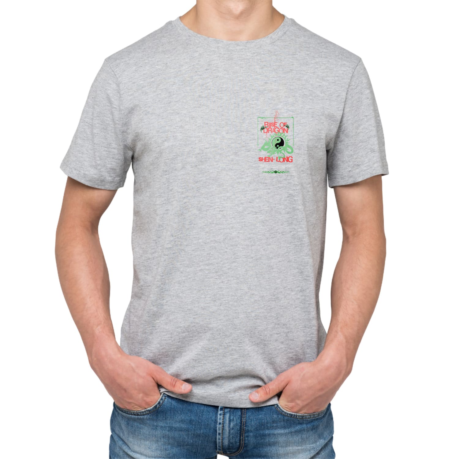 Rise of dragon Mens cotton printed T-shirt