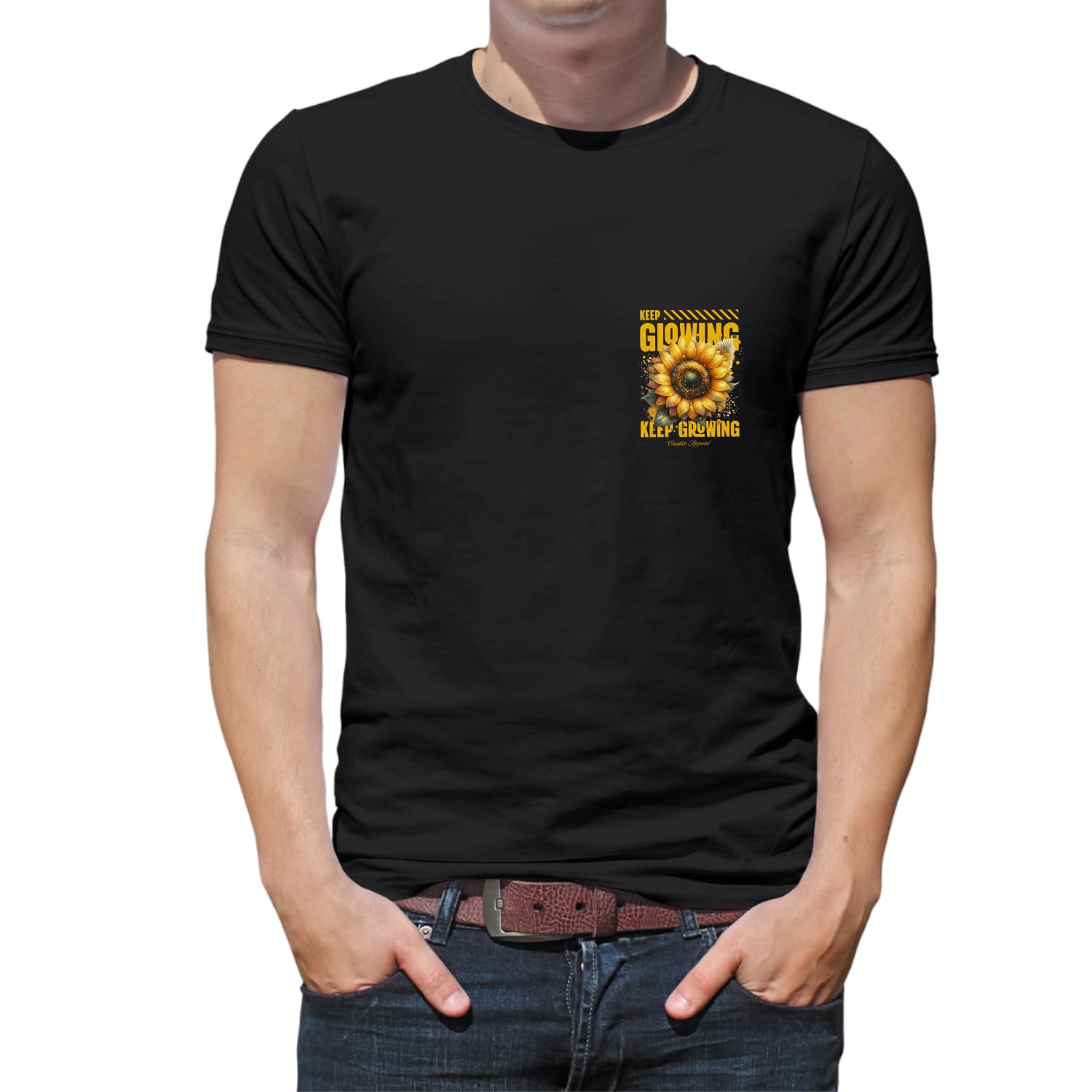 Keep glowing Mens cotton printed T-shirt