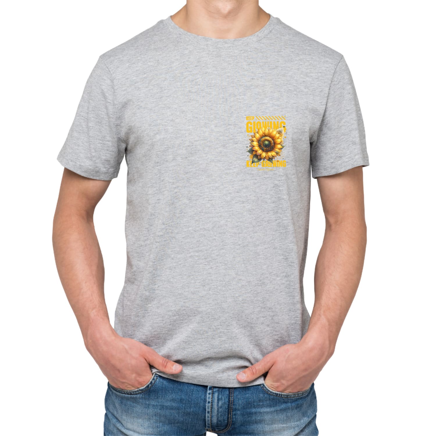 Keep glowing Mens cotton printed T-shirt