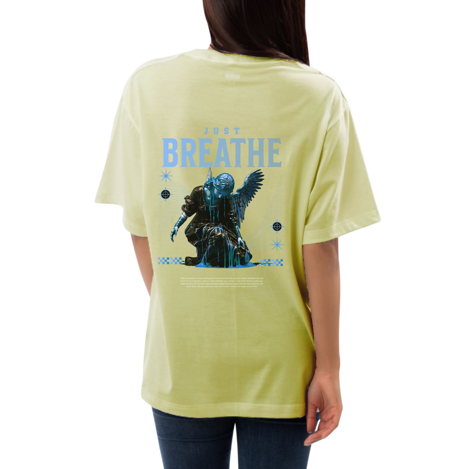 Just breath Womens Oversized T-shirt