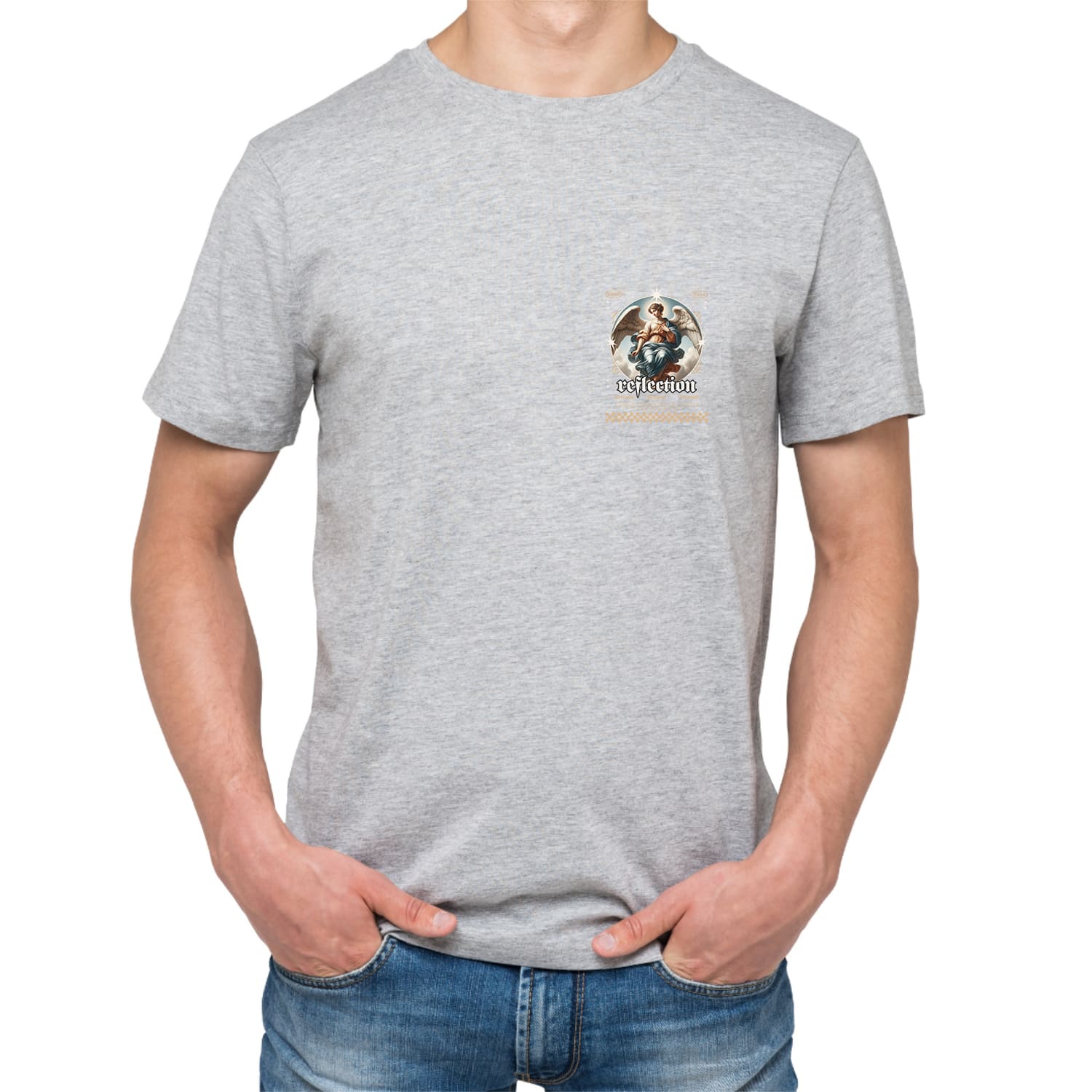 Reflection Mens cotton printed T-shirt